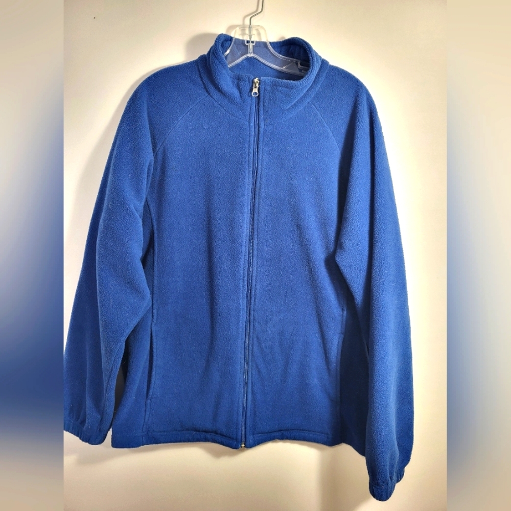 Blair vintage fleece high neck zip jacket women's XL #2486